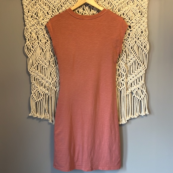 Sundry Anthropologie Rose/Tyrie Tie Front Casual Dress - Picture 4 of 6